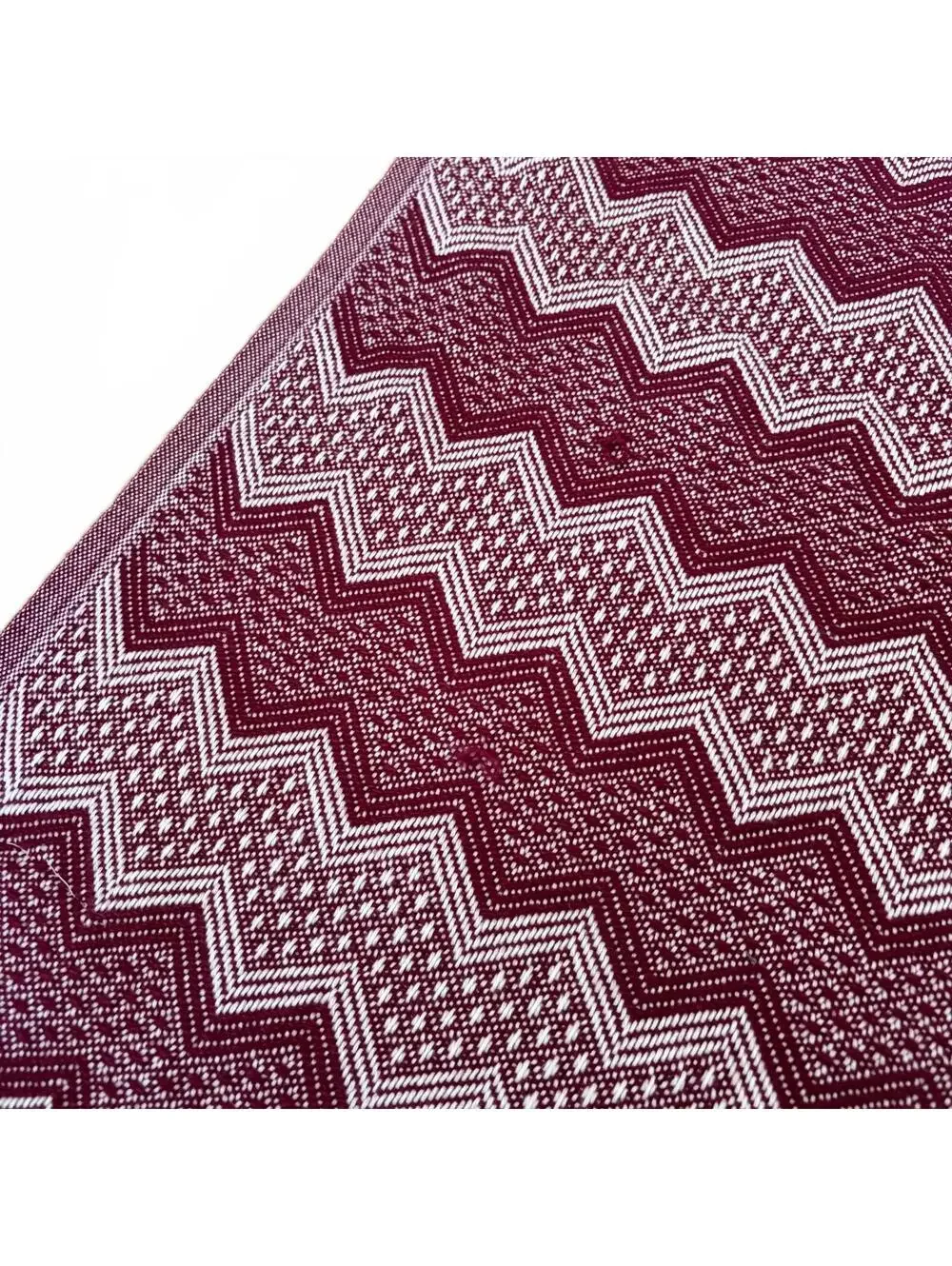Bolivia Alpaca Wool Throw Blanket Fringe Chevron Knit Red 53